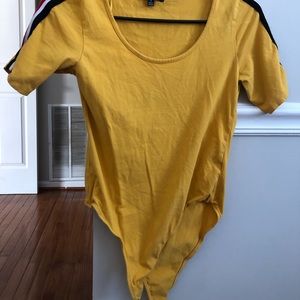 A Shoulder Striped Bodysuit